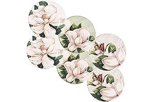 Bico Magnolia Ceramic Easter Appetizer Plate Set of 6 for Spring Festivities