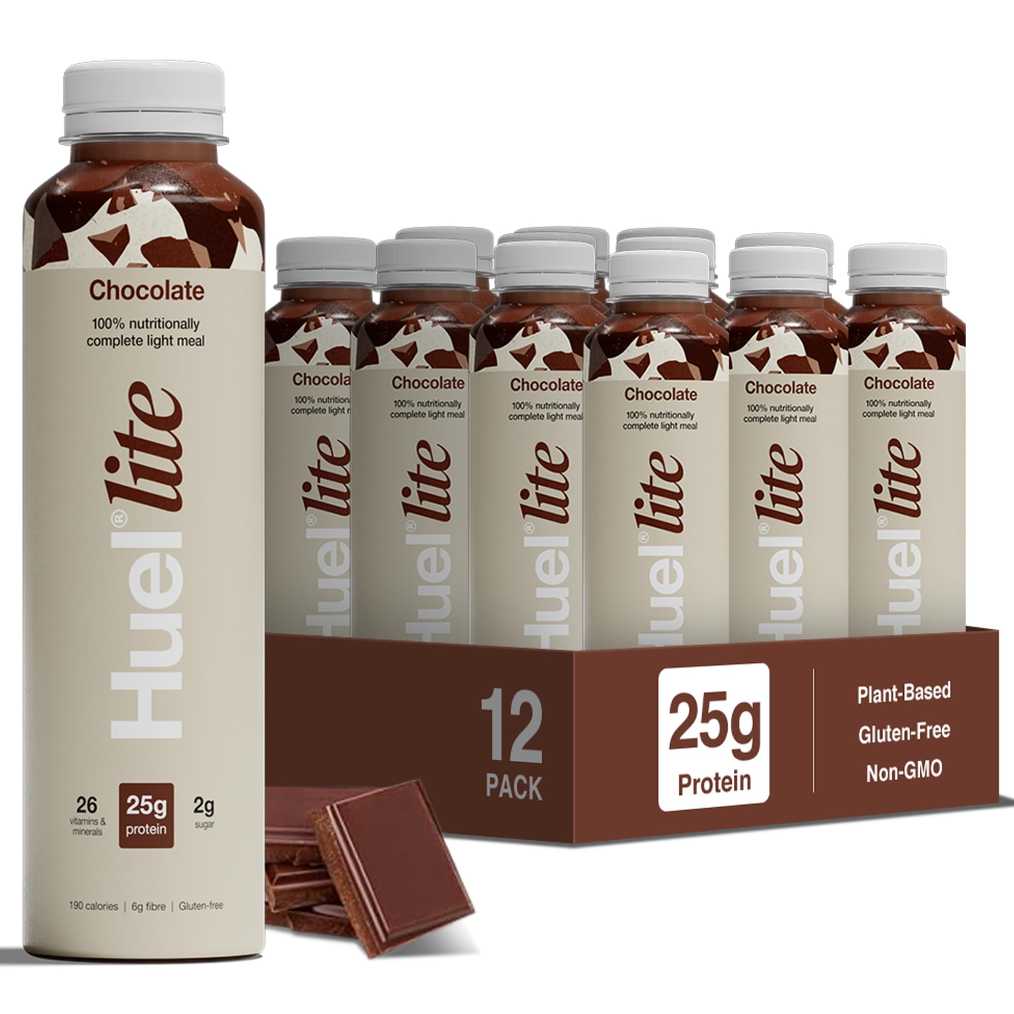 Huel Lite Ready-to-Drink | 12x500ml 25g Protein | Chocolate