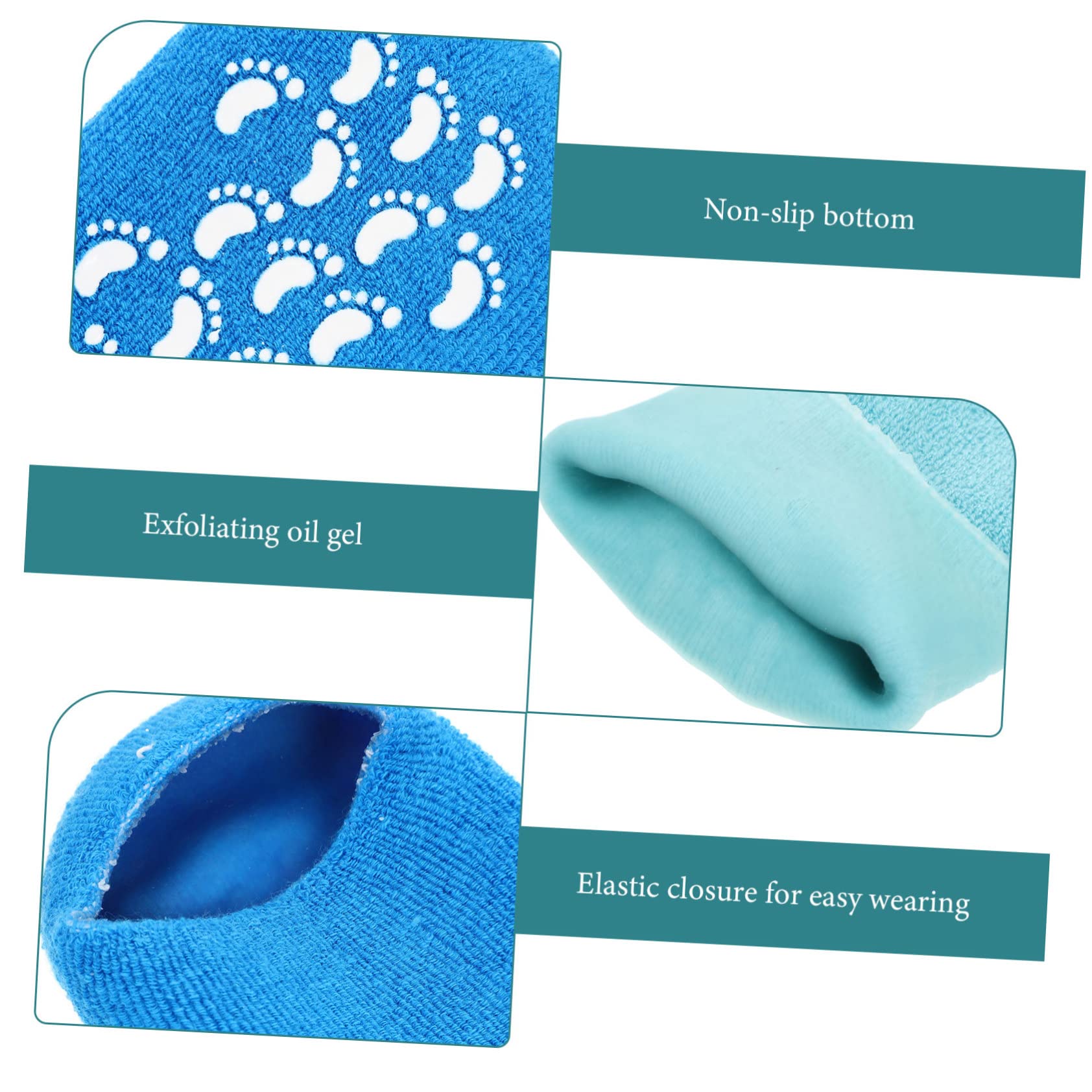 2paia Calzini Idratanti in Gel Con Naturali Calzini Per Pediluvio Morbidi Copri-piedi Riutilizzabili Per Casa e Spa