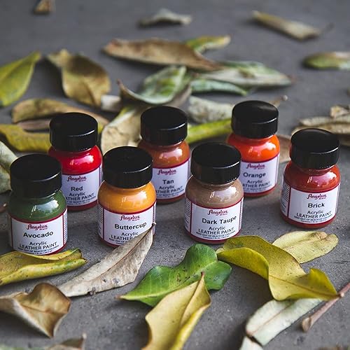 Miniatura 3 de Angelus Pintura acrílica de 4 onzas, trío negro, blanco y rojo fuego