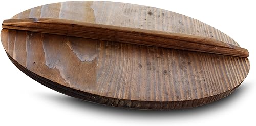 Miniatura 4 de MegaChef 2 Piece 14 Inch Heavy Duty Cast Iron Wok with Wood Lid