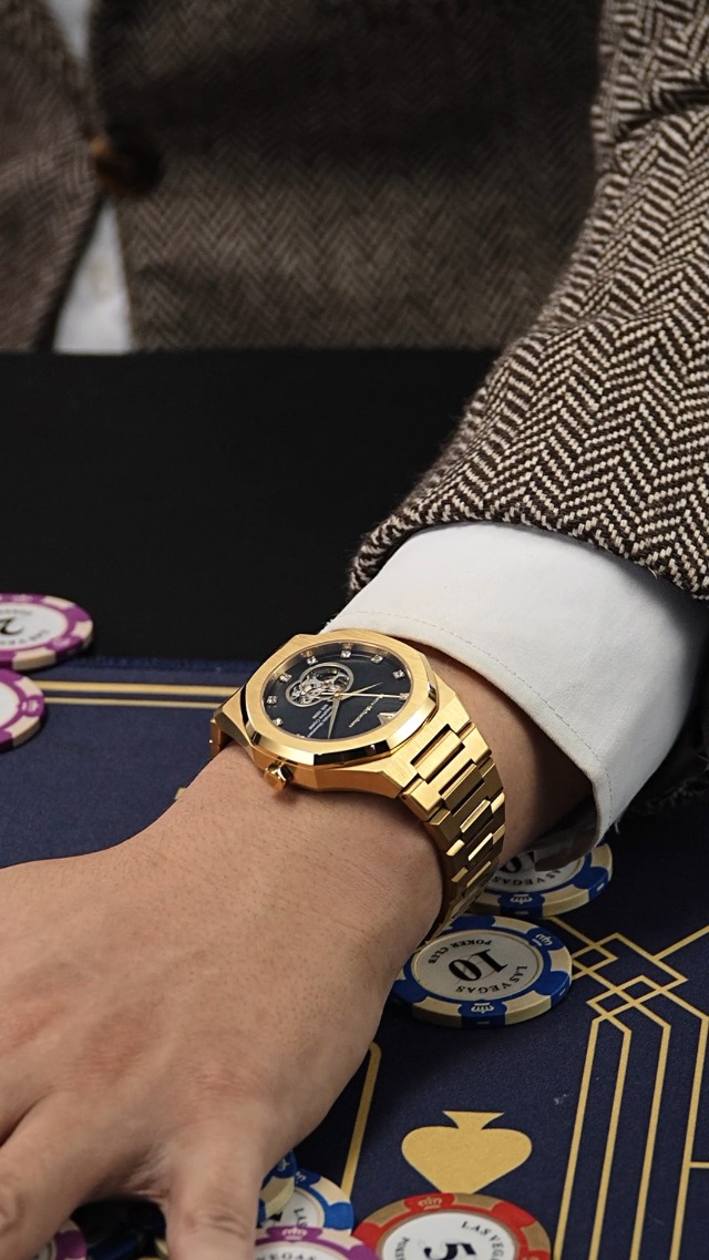 Amazon.com: PIERRE RICHARDSON PR5922 Men's Watch, Black Dial, 24K