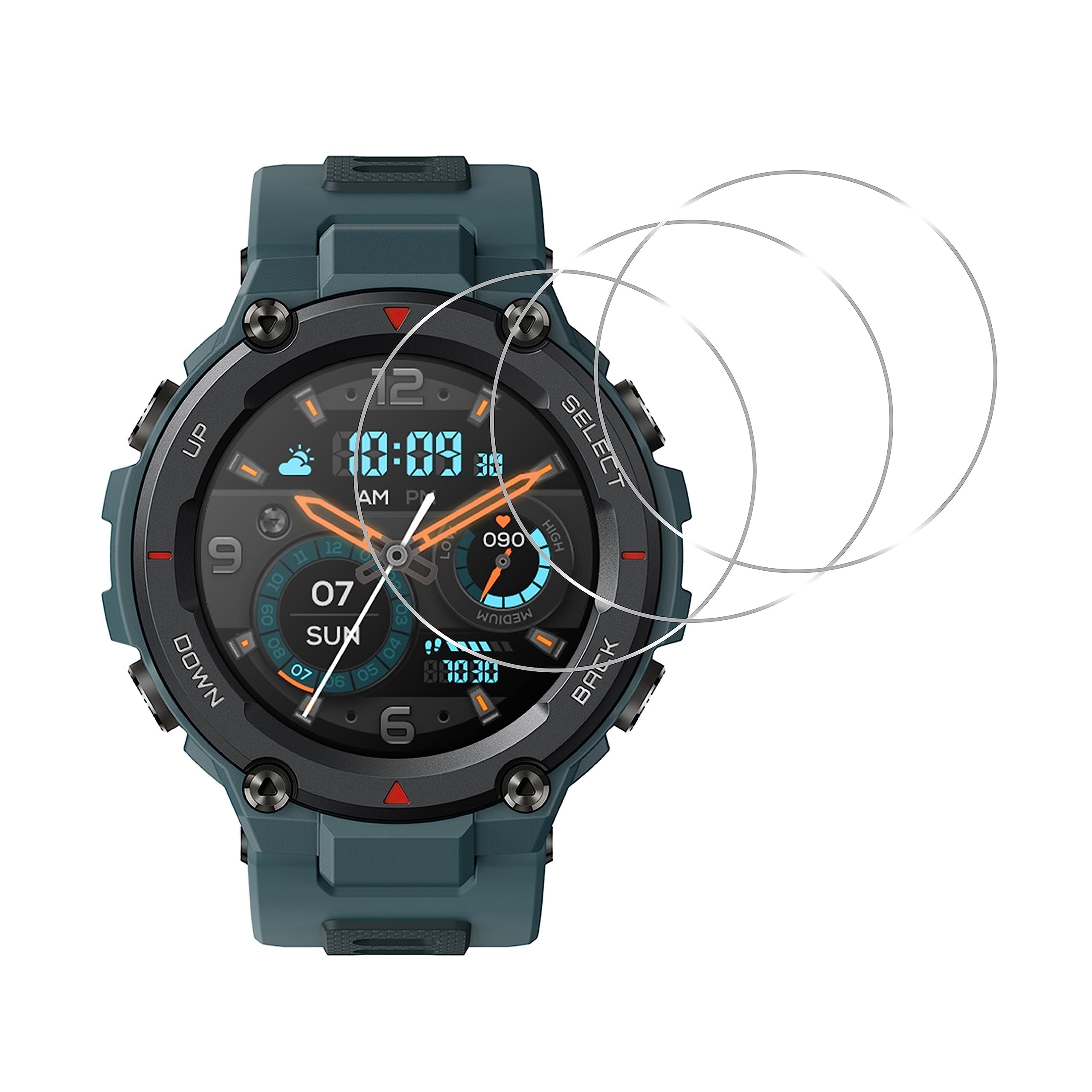 amazfit T-REX PRO【9Hガラスフィルム 】 Amazon | Amazfit T-Rex Pro ガラスフイルム【3枚セット-高 品質