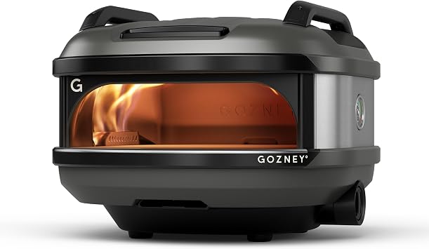 Gozney Tread Portable Pizza Oven, Off Black, Makes 12 Pizzas - Revolutionary Lateral Gas Burner, Quick Heat Up, Lightweight & Rugged Design