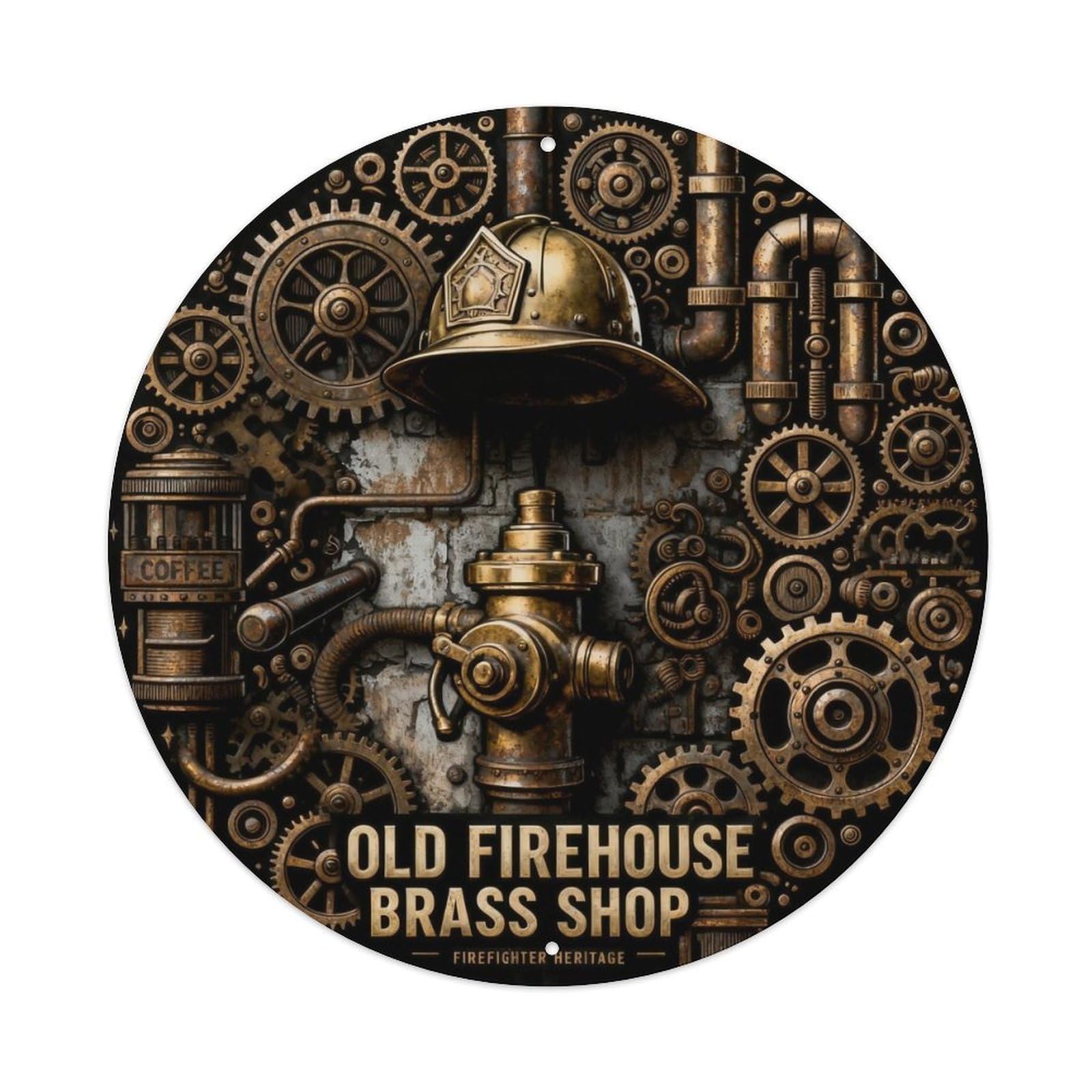 FIREFIGHTER HERITAGE Metal Tin Sign Plaque