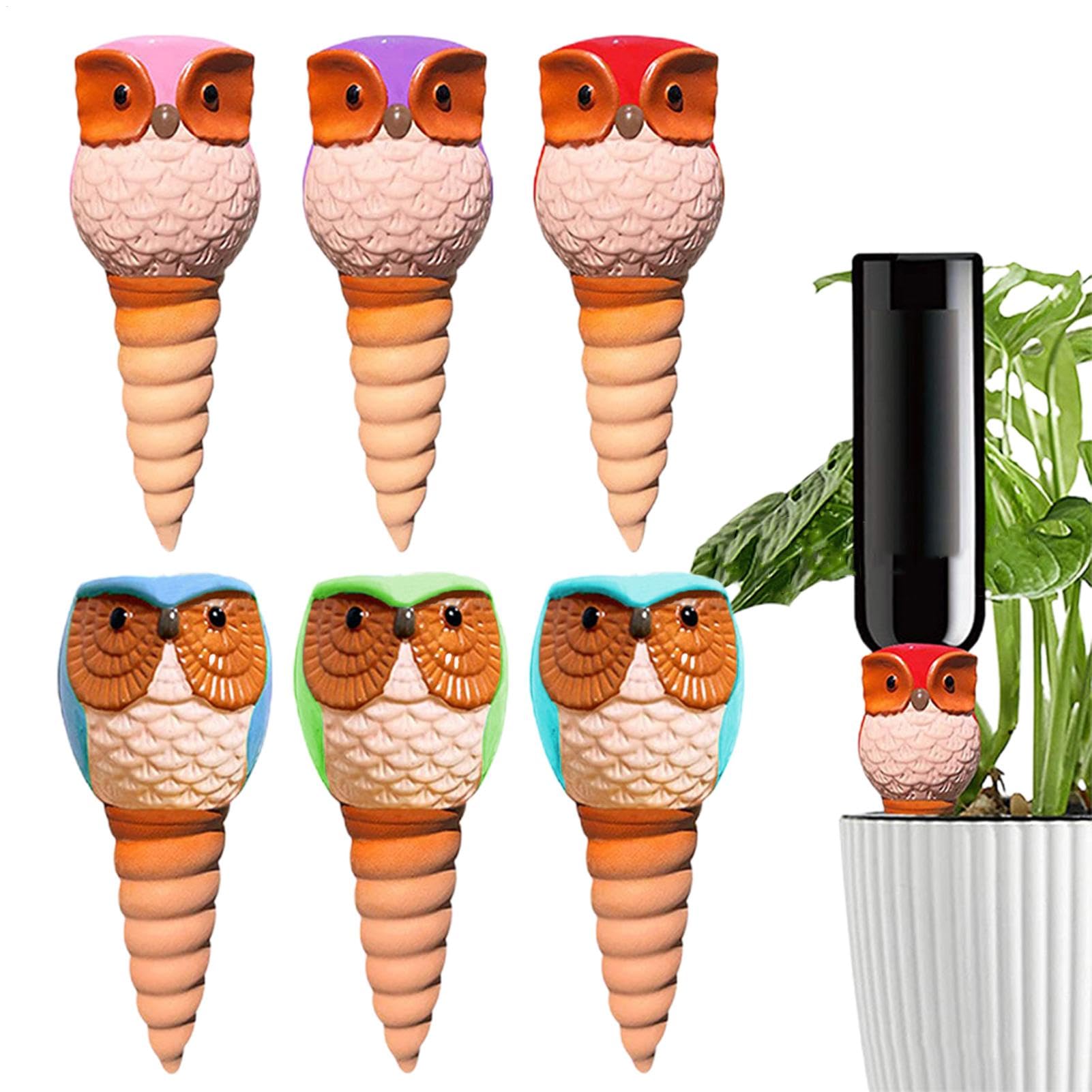 Pflanzenwässerungspikes, Wasserspikes für Outdoor -Pflanzen Eulen | Automatische Pflanzenwasserer für Innen- und Außenblumen im Urlaubs selbstbewusstseinsgeräte