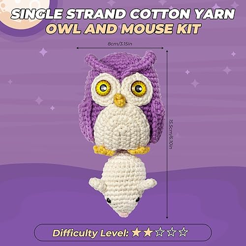Vista 72 de MOREJMTT Kit de ganchillo para principiantes, kits de animales de ganchillo, kit de ganchillo para principiantes con tutoriales en video paso a