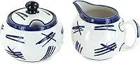 Vista 2 de Set de crema y azúcar de ballina de cerámica polaca Blue Rose