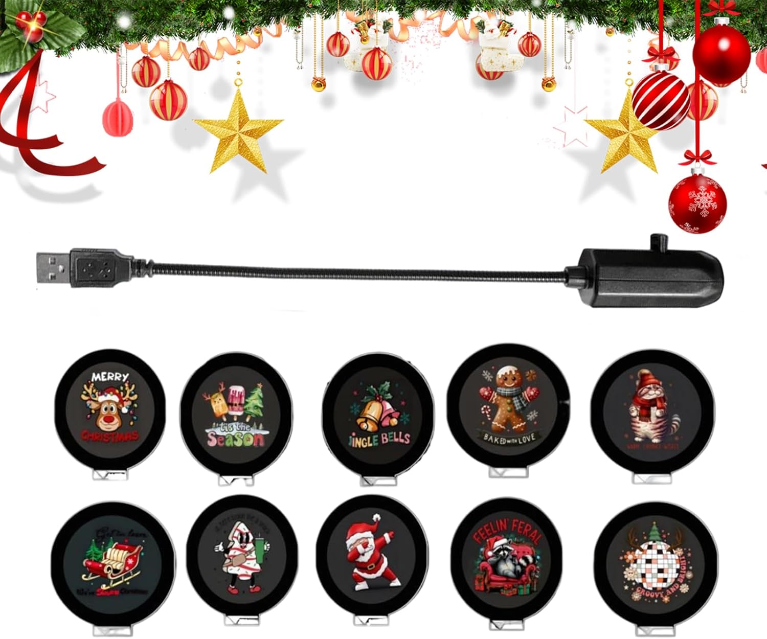 Christmas Projector Lights - Rotatable Seasonal Decoration, Rotatable Seasonal Decor | Holiday Projection Light for Homeowner Front Yard House Wall Roof Garage Door Bedroom Study Meeting