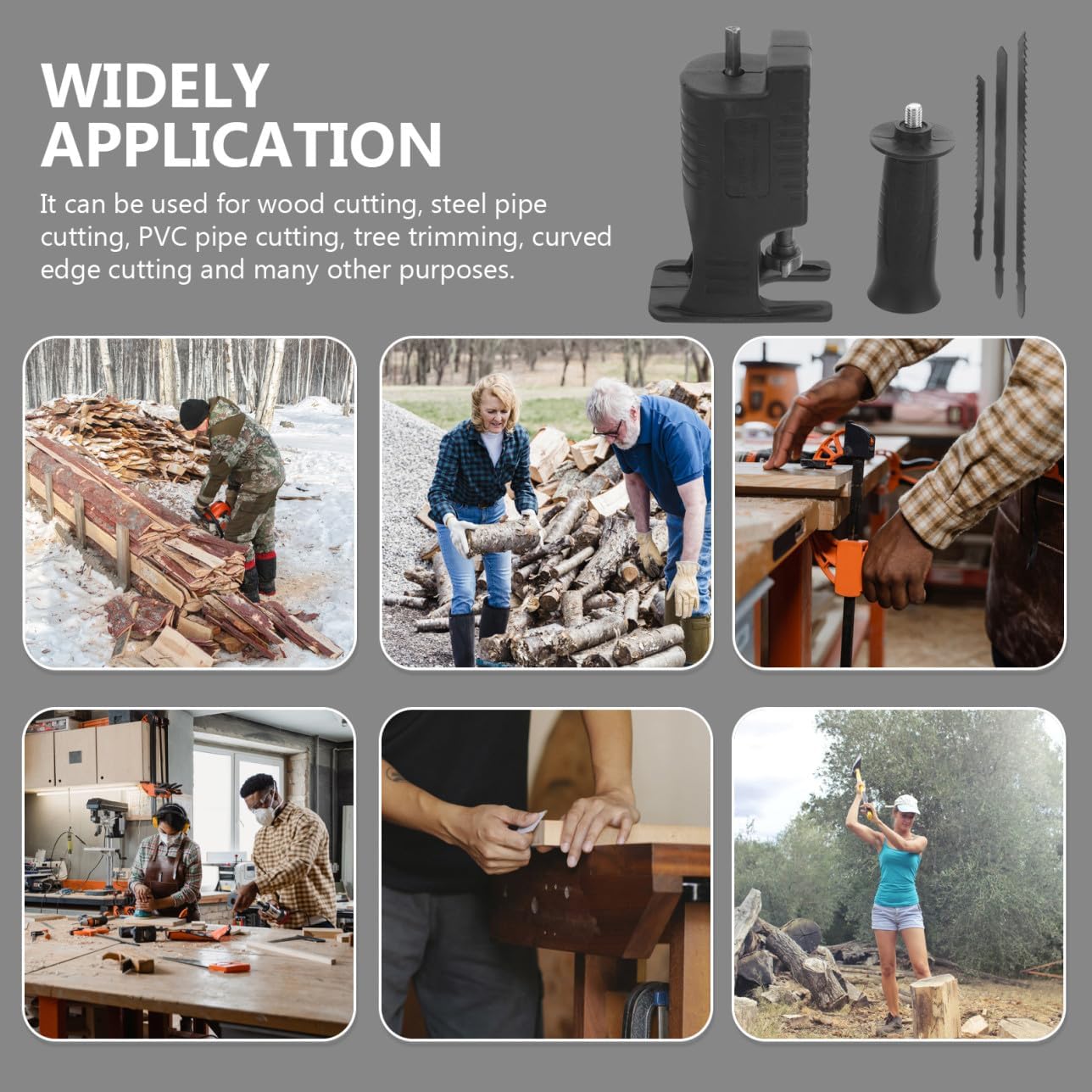 DOITOOL Drill to Reciprocating Saw Adapter Power Converter for Woodworking Saws Random Color