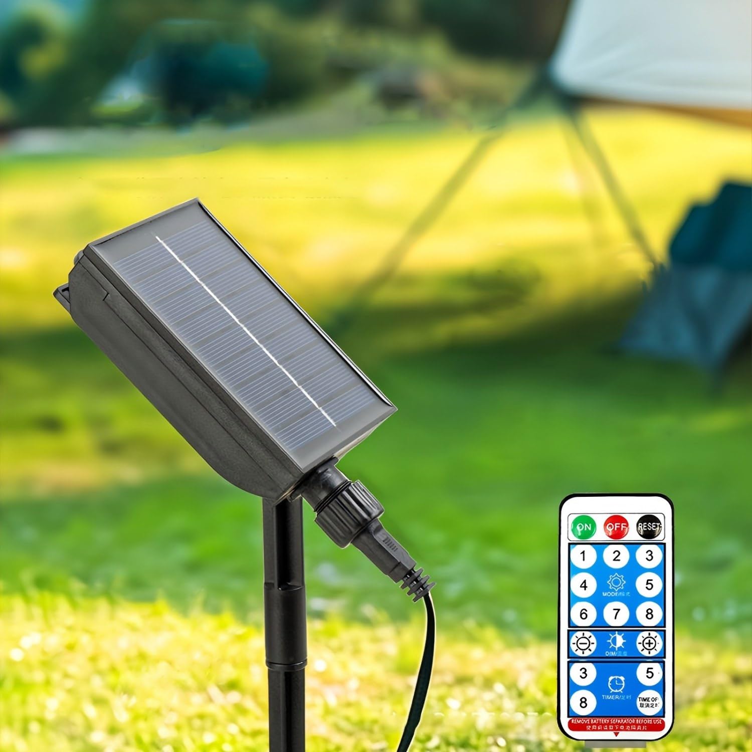 Yomistar 1200 mAh Solarmodul-Steuerbox-Kits, 3.7V Lithium-Batterie-Panel, 8 Blinkmodi Solar-Lichterkette Platine mit Fernbedienung für 24V LED Lichterketten