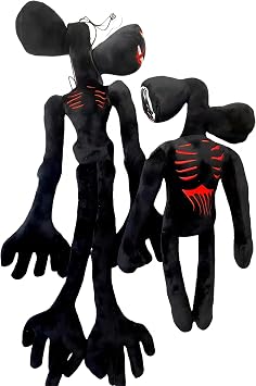 2PCS Siren Head Plush Toys Double-Head Plush Toys Black