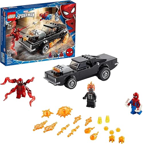 Miniatura 2 de LEGO Marvel Spider-Man: Spider-Man y Ghost Rider vs. Carnage 76173 Juguete de construcción coleccionable para niños, nuevo 2021 (212 piezas),
