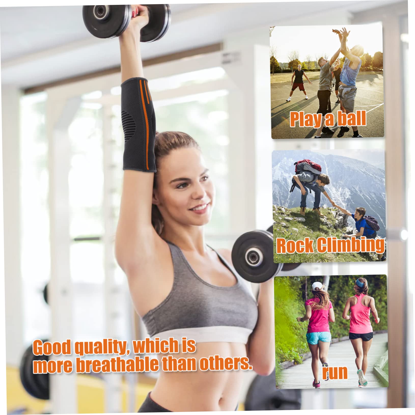 POPETPOP Elbow Support Arm Guard Elastic Basketball Sleeve for Football Soccer and Volleyball Durable Breathable and Comfortable Fit