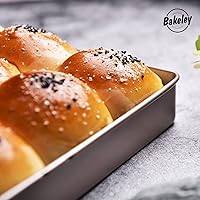 Vista 7 de 11-Inch Baking Sheet Pan Non-Stick Square Baking Pan Jelly Roll Bakeware for Oven Roasting 11.2" × 11.2" × 1.38" (Champagne Gold)