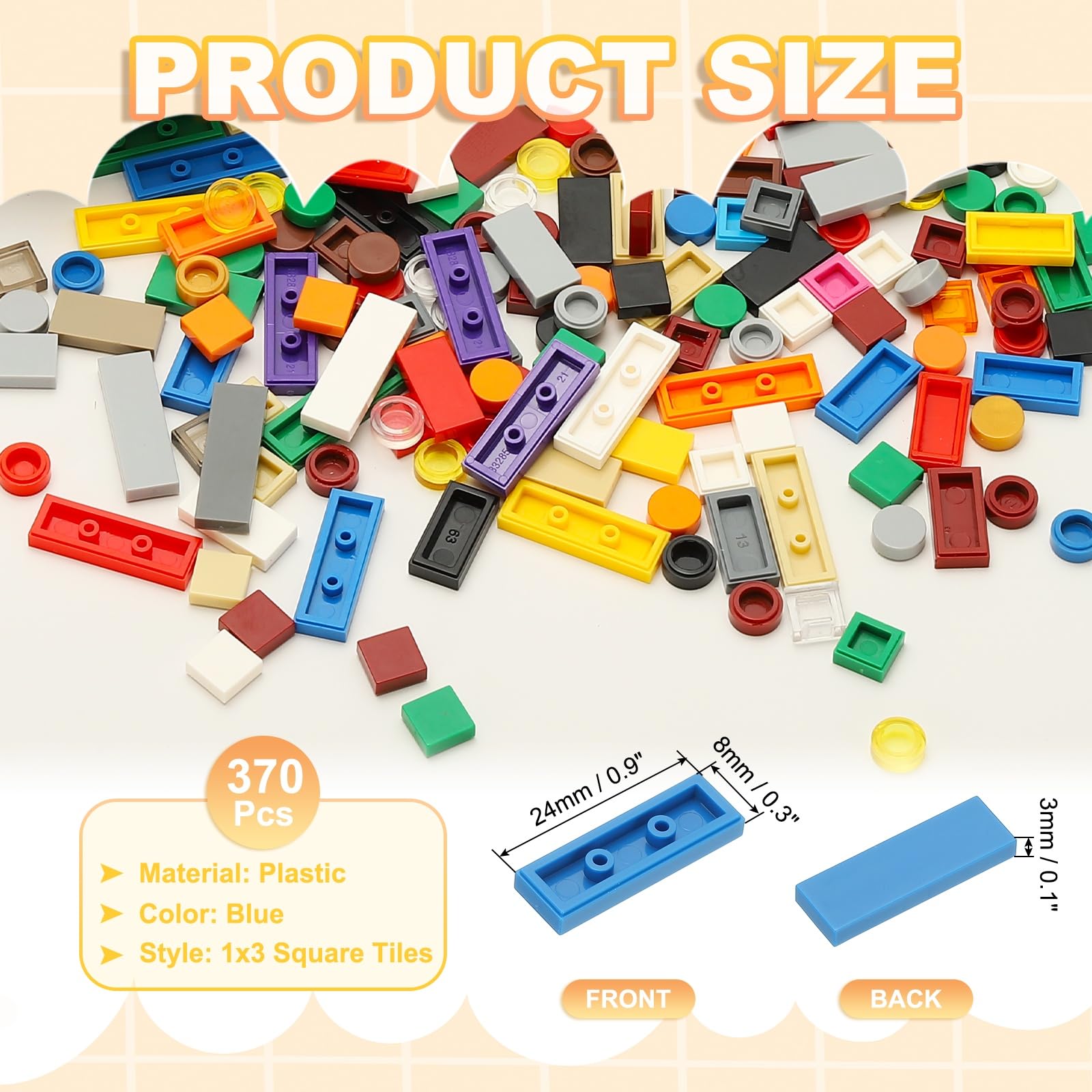 PATIKIL 122 Pcs Flat Blocks Bulk - Image 2