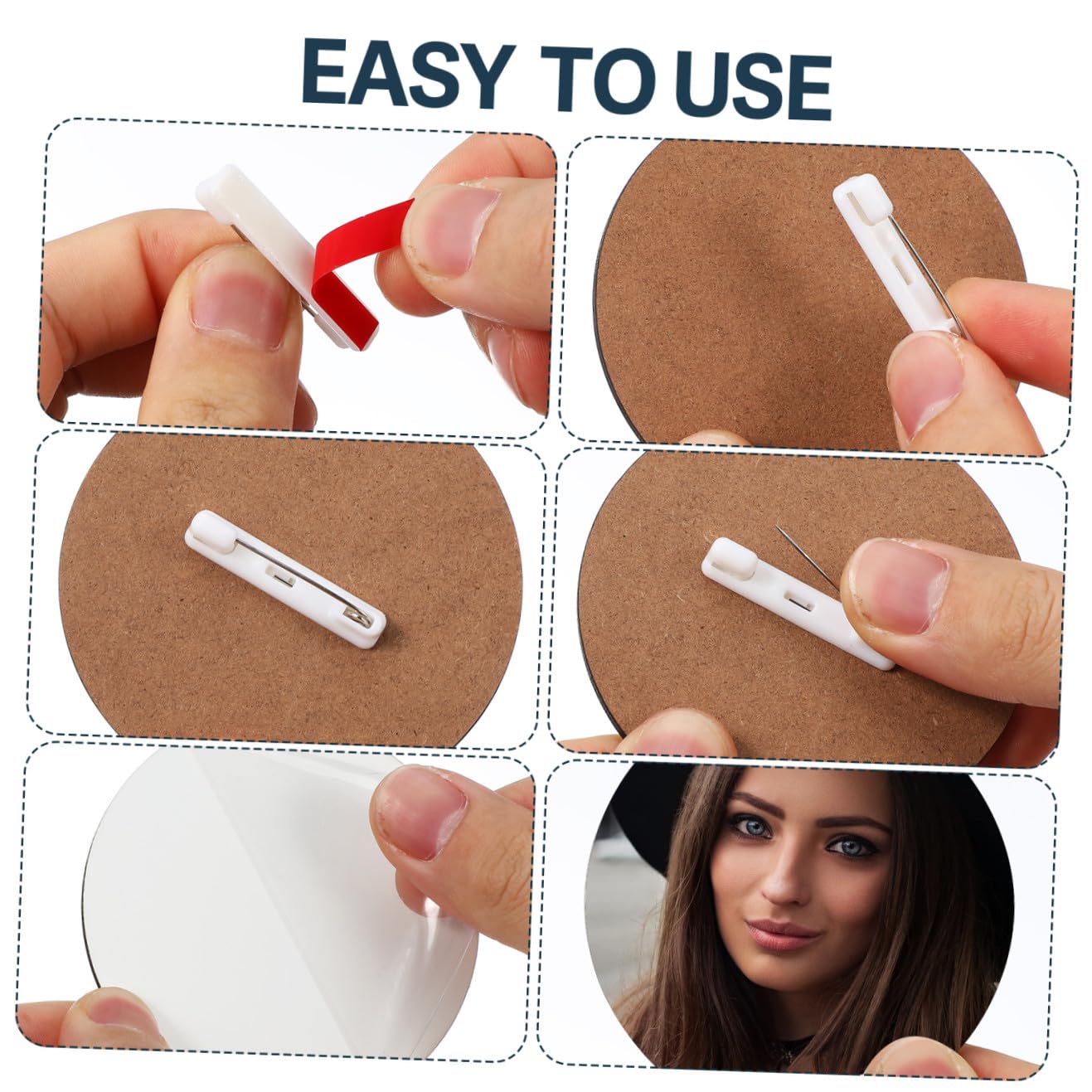 Healvian 30 Stück Personalisierte Namensschilder mit Pin Runde Diy Button Badge Kits für Business Robuste Arbeitserkennungsmarken Anstecknadeln für Events und Firmenbranding