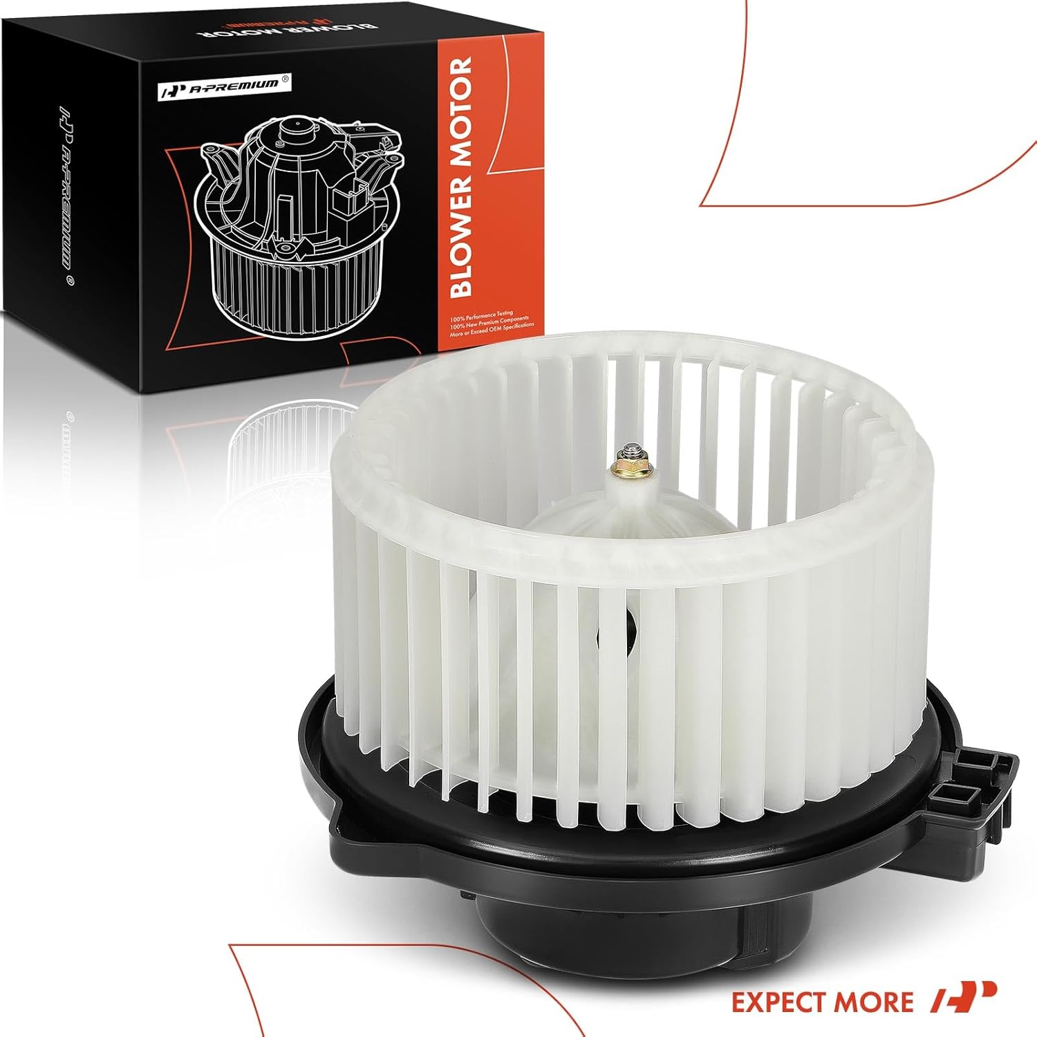 A-Premium Front HVAC Heater Blower Motor Compatible with Toyota Camry 2002-2006, Sienna 2004-2006, RX330 2004-2006, Solara 2004-2008, with Fan Cage, Replace# 8710306031, 8710306041