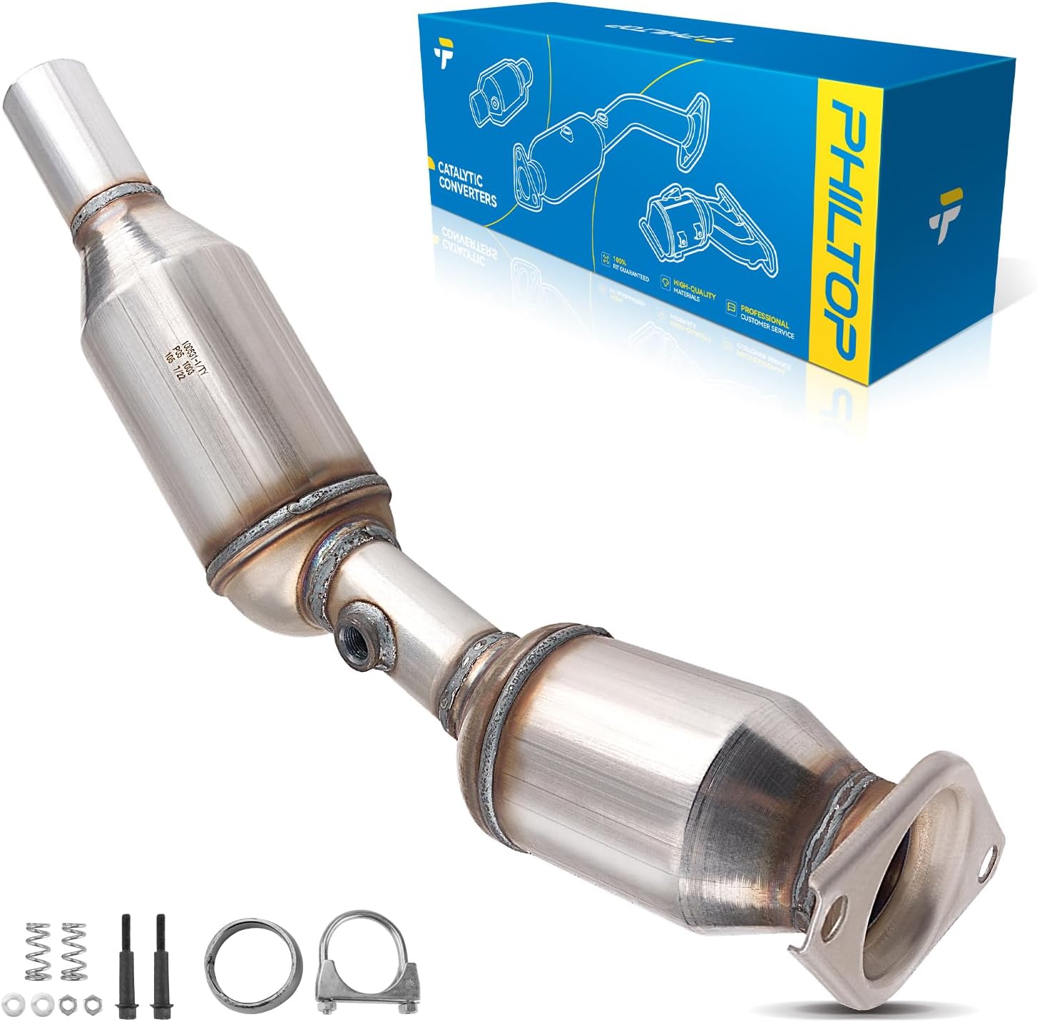 KAC Catalytic Converter for Prius 1.8L 2010-2015, High Flow Front Catalytic Converter Kit Direct-Fit Automotive Replacement Catalytic Converters 16649, 17410-37160, 1741037160 - EPA Compliant
