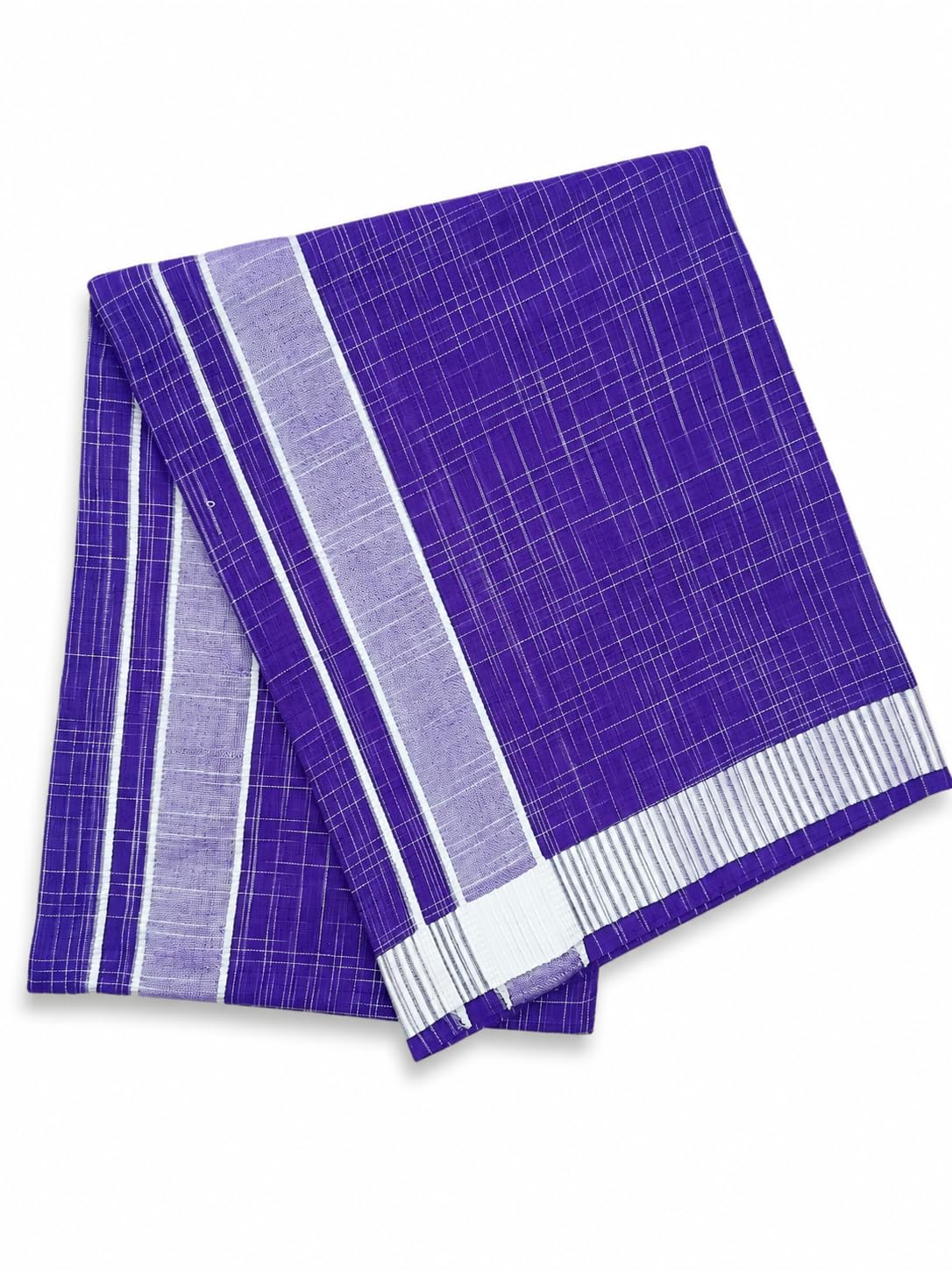 Traditional Cotton Veshti for Men | Elegant Border | Unstitched-picture-20