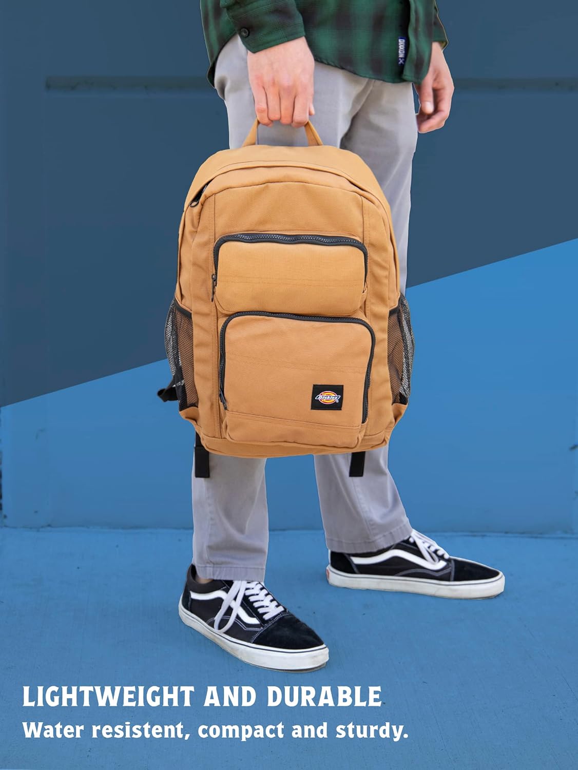 Dickies Tradesman Backpack Large Capacity Logo Water Resistant Casual Daypack for Travel Fits 15.6 Inch Notebook (Brown Duck) image 3 of 6 B0BZJZ3H6L