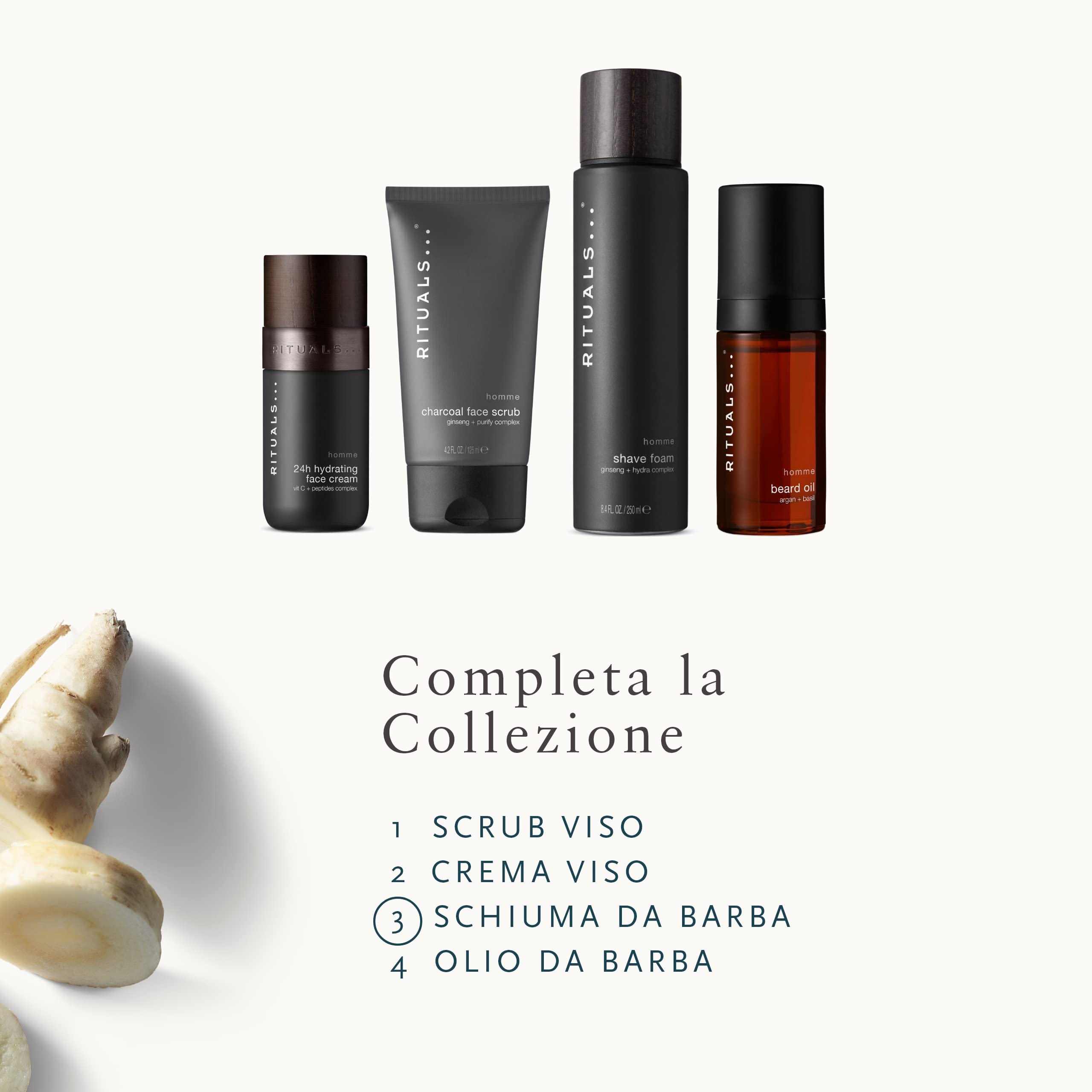 Rituals Schiuma da Barba della Homme Collection, Con Ginseng ‒ Proprietà Nutrienti e Rinvigorenti con Complesso Idratante