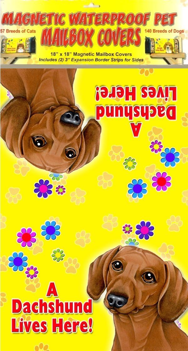 Dachshund 18" x 18" Fully Magnetic Dog Mailbox Cover