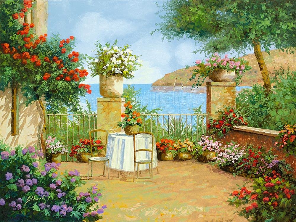 Amazon.com: ArtExpert Il Tavolo Sulla Terrazza by Guido Borelli