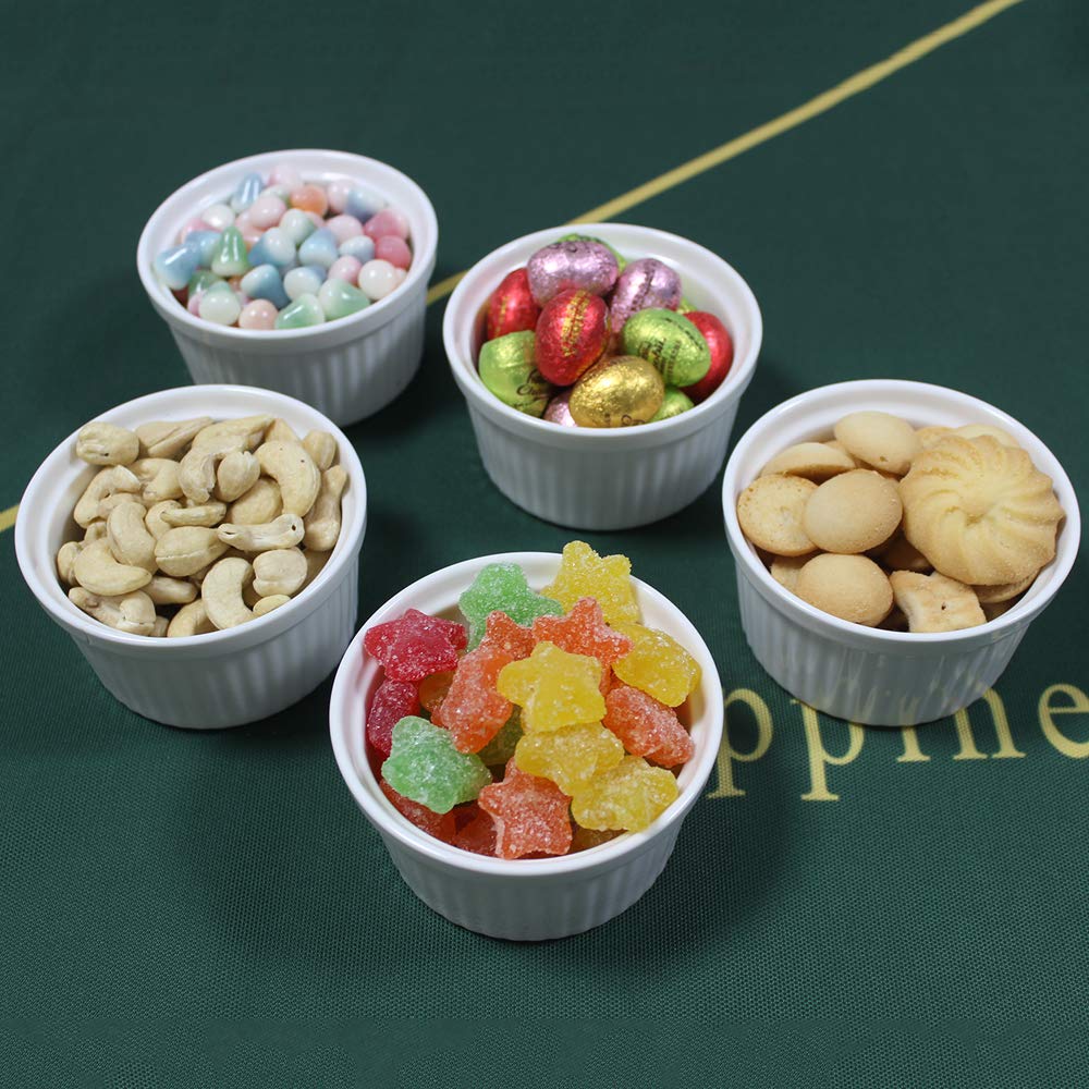 Lot De 12 Ramequins Porcelaine Lawei 180ml - Moules Soufflé, Crème Brûlée & Desserts