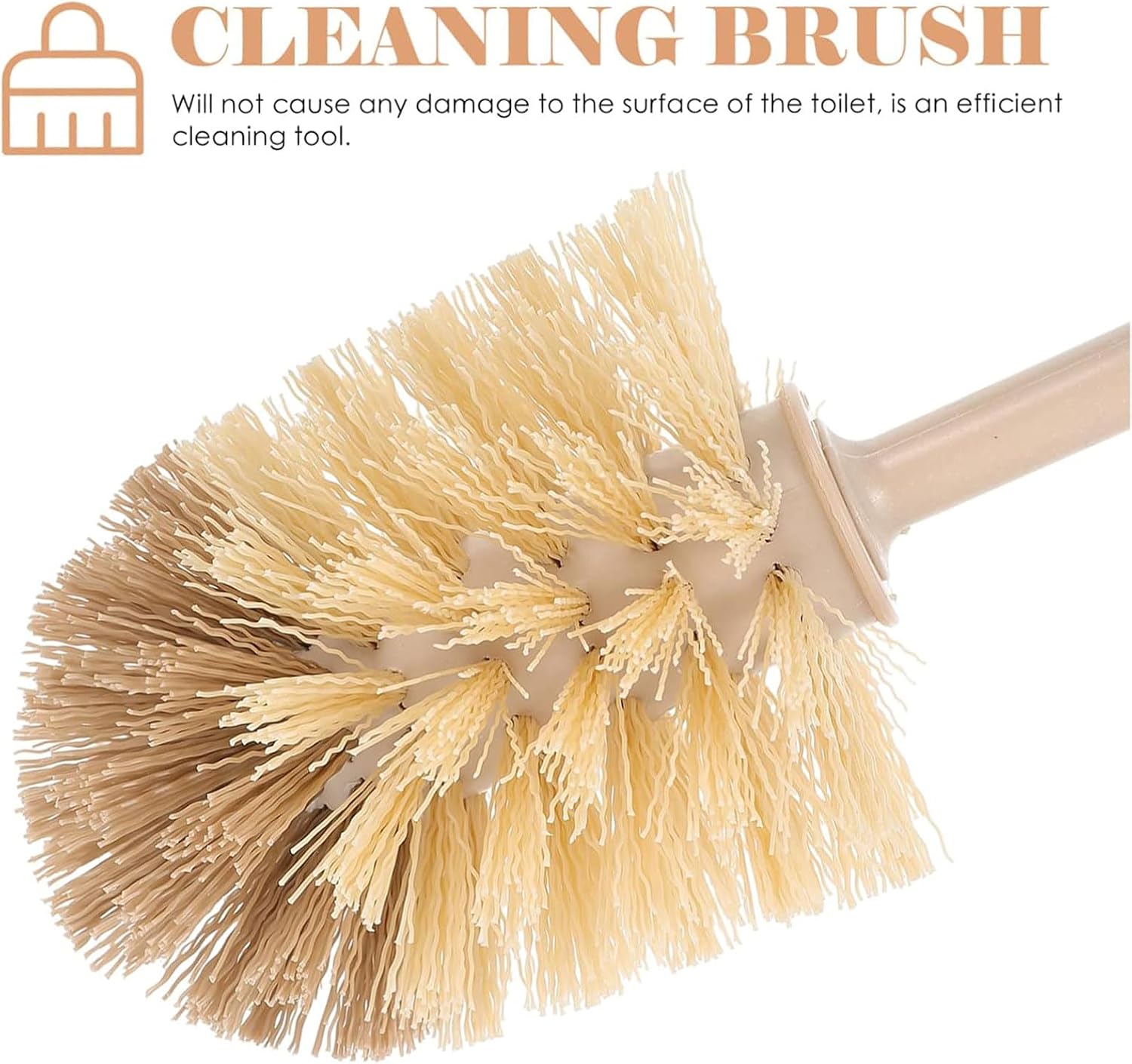 Toilet Brush Bathroom Scrubber with Holder Bowl and Long Handle Plastic Holder