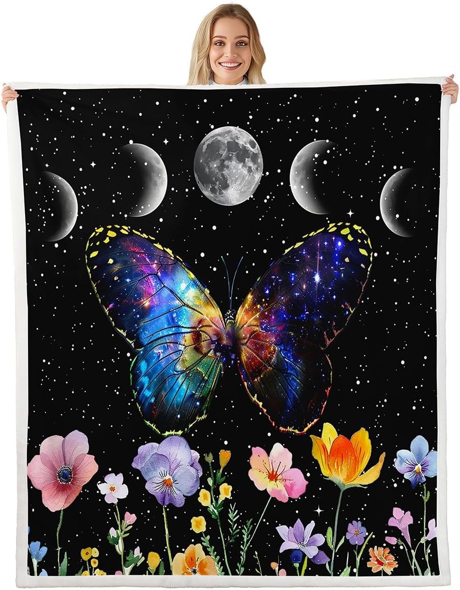 Cartoon Dragon Kids Flannel Blanket,3D Western Animal Floral Print Fuzzy Blanket for Children,Rustic Pattern Watercolor Blue Polyester Throw Blanket for Couch, Twin Size (60 x 80 Inch)