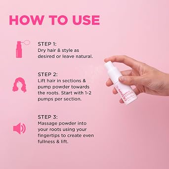 PUFF.ME Volumizing Powder by DESIGNME | Hair Powder Volumizer for Hair | Root Lifting Hair Texture Powder for Straight, Curly, or Wavy Hair | Talc Free Hair Powder for Women, (0.32 Oz)