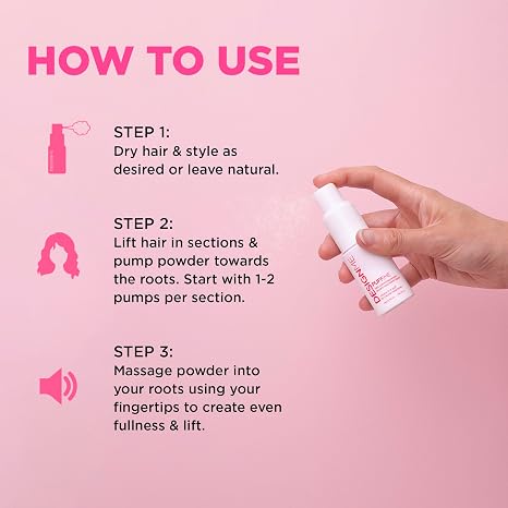 PUFF.ME Volumizing Powder by DESIGNME | Hair Powder Volumizer for Hair | Root Lifting Hair Texture Powder for Straight, Curly, or Wavy Hair | Talc Free Hair Powder for Women, (0.32 Oz)