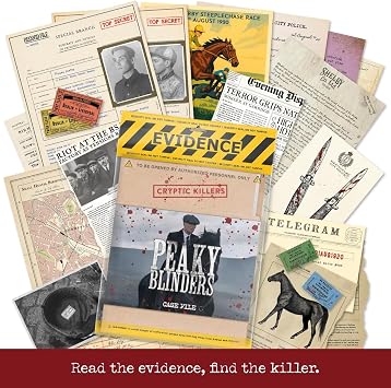 Peaky Blinders - Cryptic Killers - Unsolved Murder Mystery Game - Cold Case Files Investigation Detective Evidence & Crime File - Individuals, Date Nights & Party Games