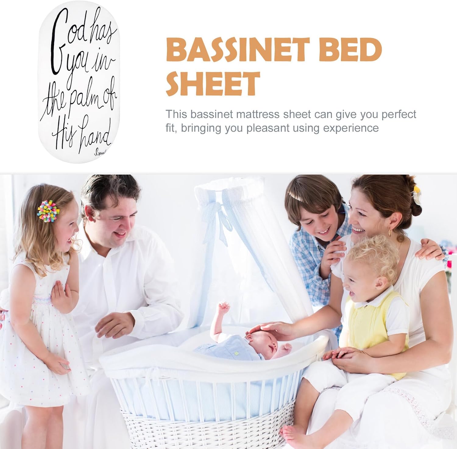 Breathable Fitted Bassinet Sheet Ultra Soft Cradle Mattress Cover for Newborns Unisex Nursery Bedding with Unique Pattern Design Comfortable and Cozy