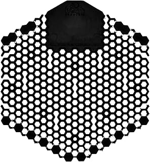 Fresh Products Wave 3D, Virtually eliminates Urine Splash, 30-Day Use, Easy Installation, Beneficial Bacteria, Consistent Fragrance — Midnight Coast, Black, Made in USA, 10pk Urinal Screens