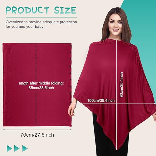 Miniatura 2 de 2 fundas de lactancia para lactancia materna, manta de lactancia materna, chal de lactancia materna, poncho de lactancia con botón para niños y
