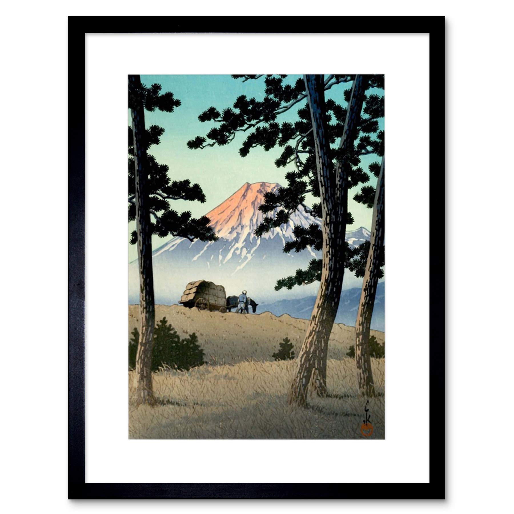Wee Blue Coo Cultural Nature Landscape Japan Fuji Kawase Hasui Framed Wall Art Print