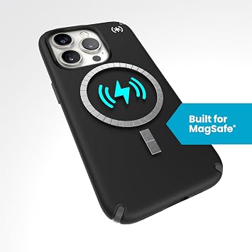 Speck iPhone 15 Pro Case - Drop Protection - Scratch Resistant, Soft Touch, 6.1 Inch Phone Case - Presidio2 Pro Black/Slate Grey/White