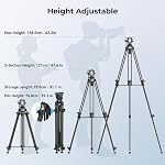 SmallRig Lightweight Video Tripod Kit with 360° Fluid Head, 62'' Aluminum Alloy Camera Tripod with QR Plate, Lift Rope, Load up to 6.2lb for DSLR, Camcorder, Cameras AD-50Lite - 4684