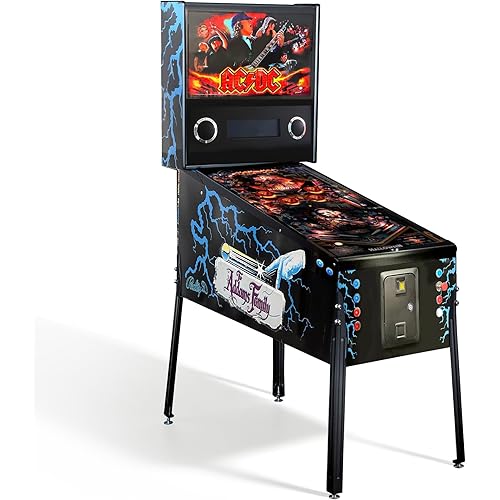 1800 in 1 Games Pinball Machine Arcade Pro 43" 4K Ultra HD - American Style Vintage Cabinet ,Digital Leaderboard & Haptic Feedback - Home Game Room Man Cave Bar Entertainment (Black-1800in1)