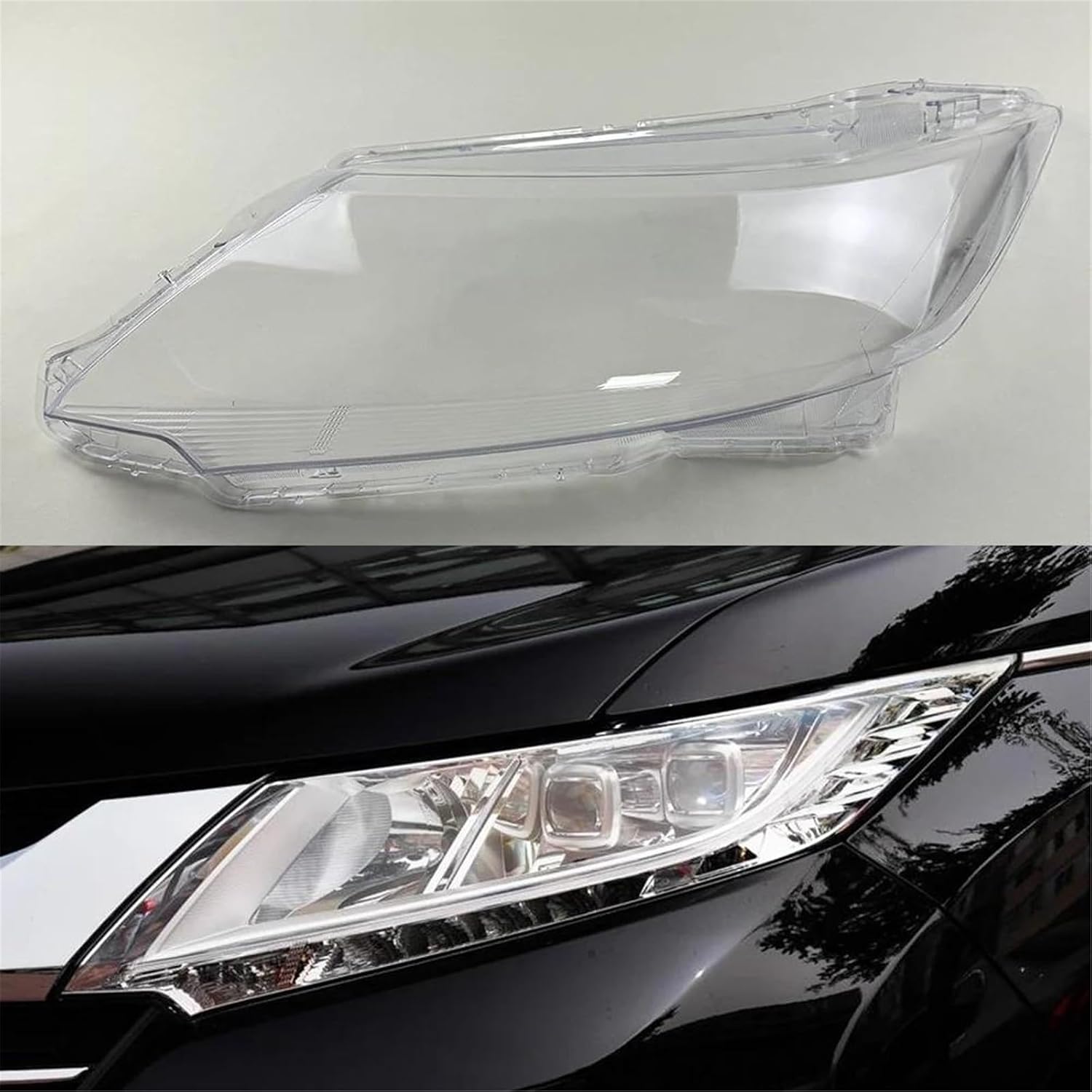Car Headlight Cover Compatible With Odyssey 2015 2016 2017 2018 2019 2020 2021 Transparent Lamp Shade Head Car Accessories(Left)