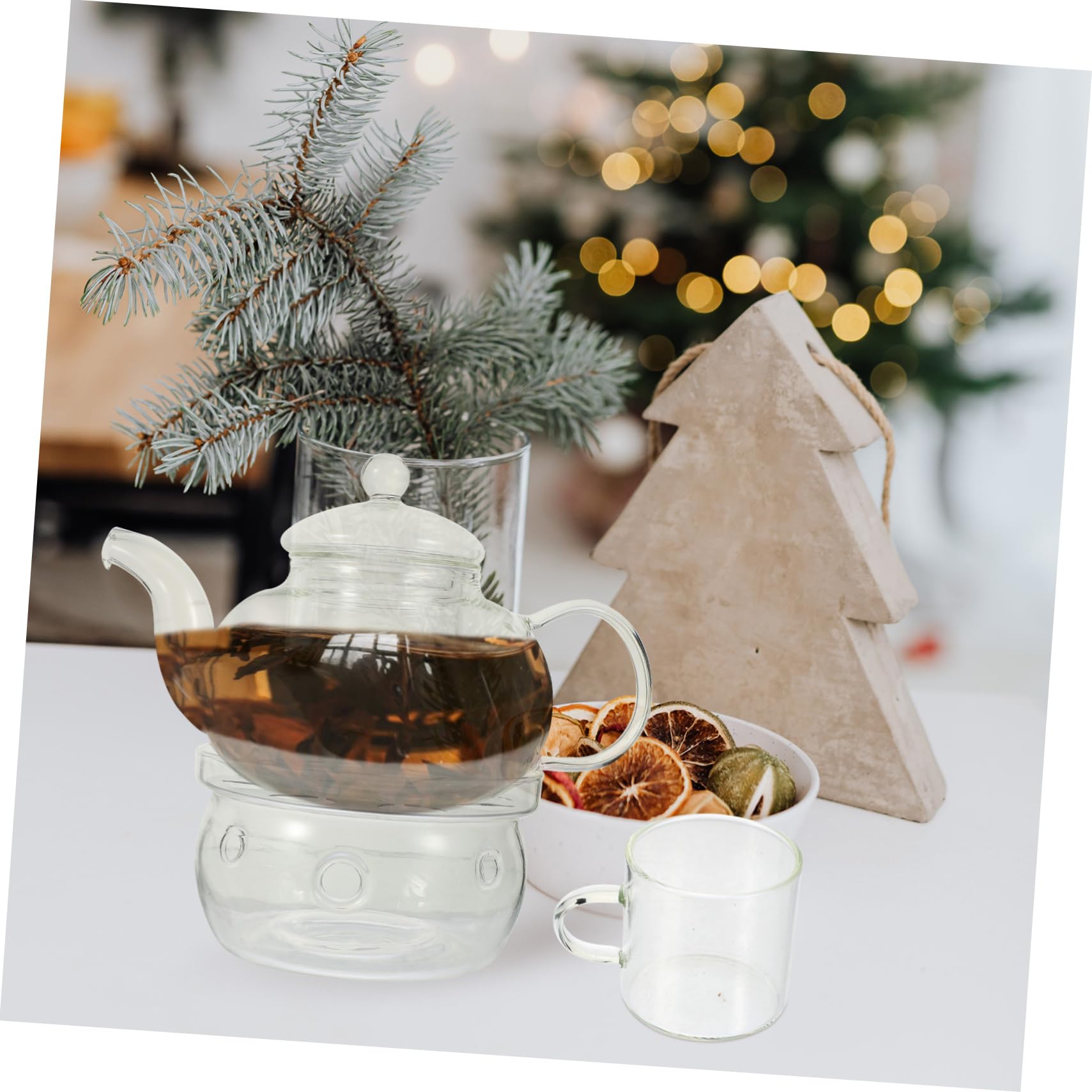 Luxshiny Teekanne Glas mit Tasse für Teezeremonie Zubehör für Tee Service Teekessel Kung-fu-teezubehör für Zuhause Hotel Teestube