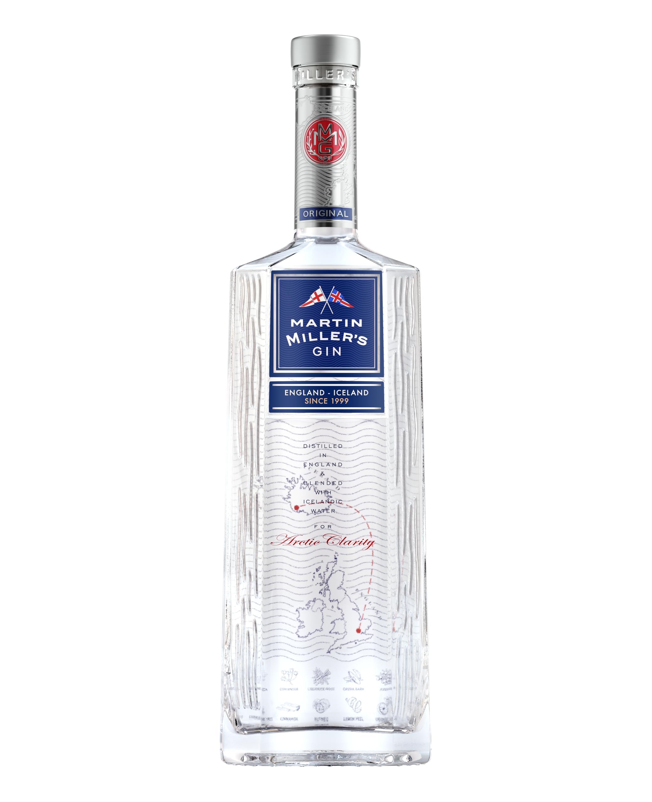Martin Miller's Ginebra - Pack para Regalo: 2 Botellas de 70 cl + 4 Copas Exclusivas | Para Gin Tonic y Cócteles Sofisticados