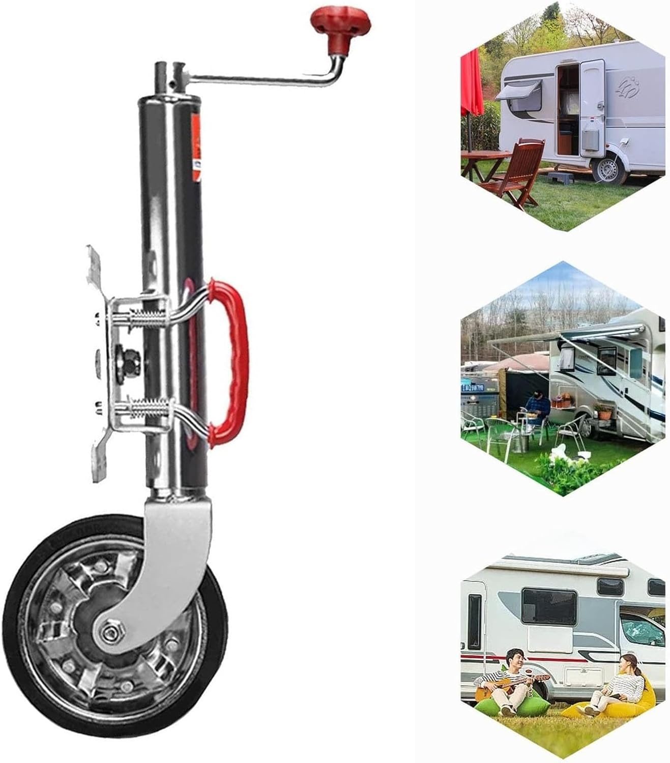 Boat Trailer Jack with Wheel - Trailer Jack Wheel, Lift Swivel Trailer Jack, Heavy-Duty Bolt-On Swivel Jack, 1550Lbs Capacity, 9.85 Lift,8'' Wheel, for Boat, M,10in lift/1550lbs