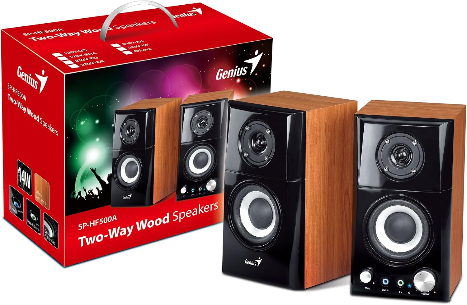 Genius Hi-Fi Wood Speaker for Computers (SP-HF500A)
