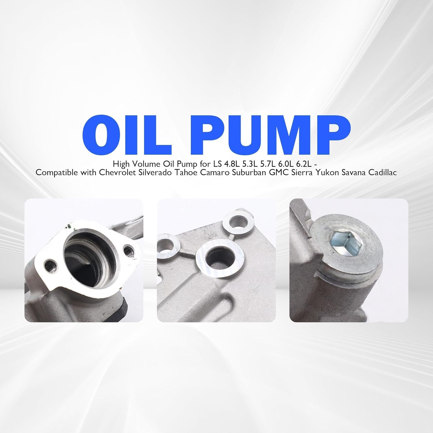 10296 High Volume Oil Pump for LS 4.8L 5.3L 5.7L 6.0L 6.2L - Compatible with Chevrolet Silverado Tahoe Camaro Suburban GMC Sierra Yukon Savana Cadillac
