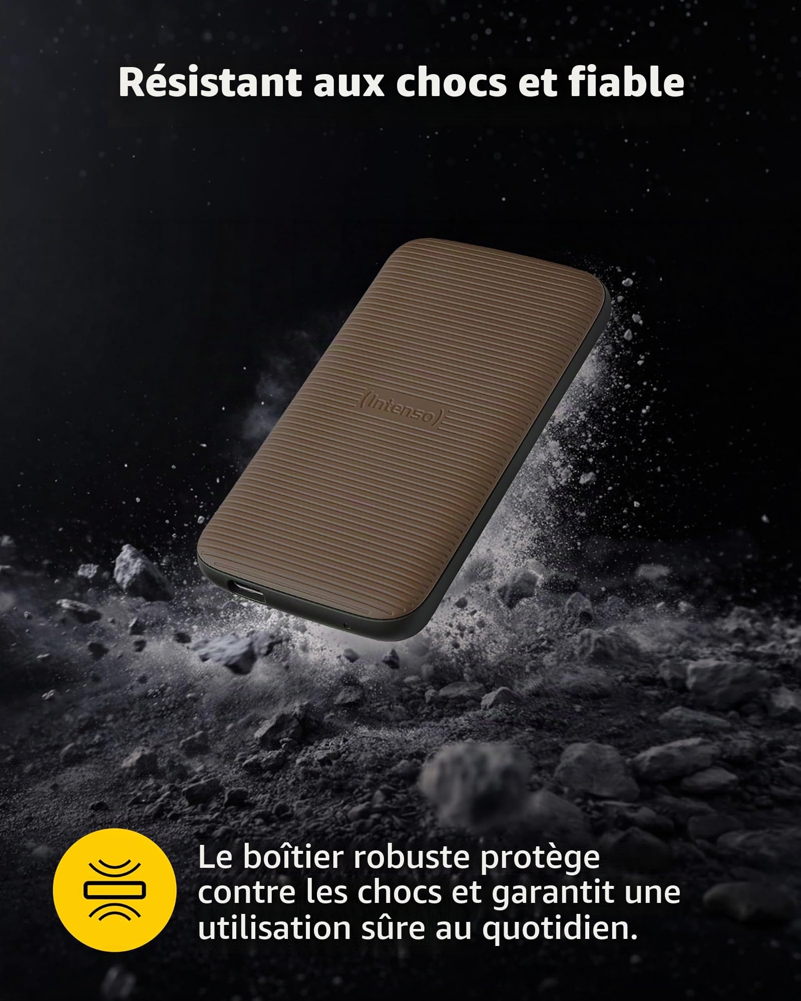 Intenso Disque dur externe SSD TX500, 500 Go Portable Solid State Drive, Super Speed USB 3.2 Gen 2x1 (10 Gbit/s), jusqu'à 1000 Mo/s