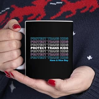 Protect Trans Kids - LGBTQ Ally Trans Live Matter Pride Flag BlackMug, Tea Mug, Tea Cup, Coffee Cup
