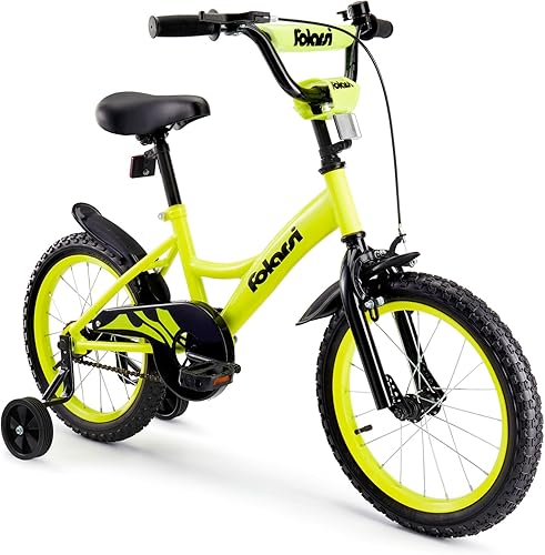 Miniatura 11 de Bicicleta para niños de 14, 16 y 18 pulgadas para niños y niñas de 3 a 9 años, bicicleta infantil con campana y ruedas de entrenamiento, múltiples